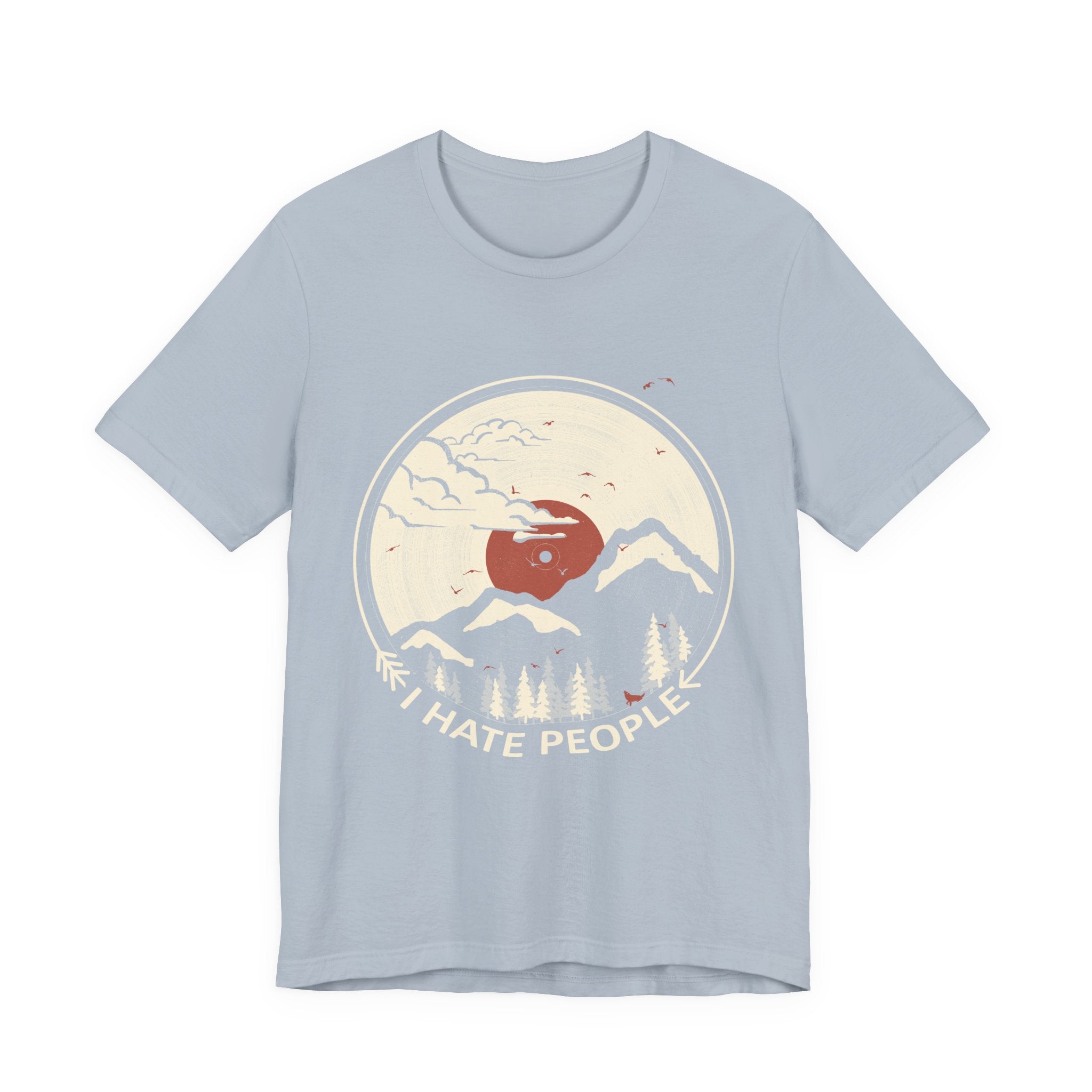 I Hate People T-Shirt | Solitary Camper Dog Lover Gift