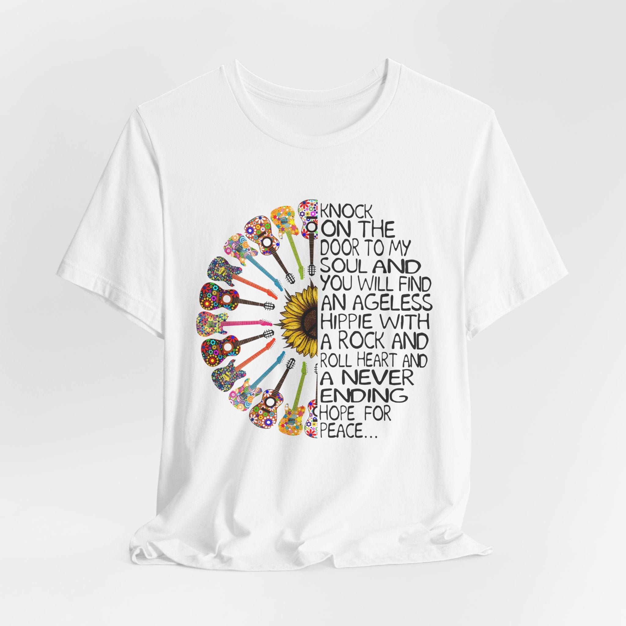 Ageless Hippie Soul Rock & Roll Heart T-Shirt | Peace Lover Gift