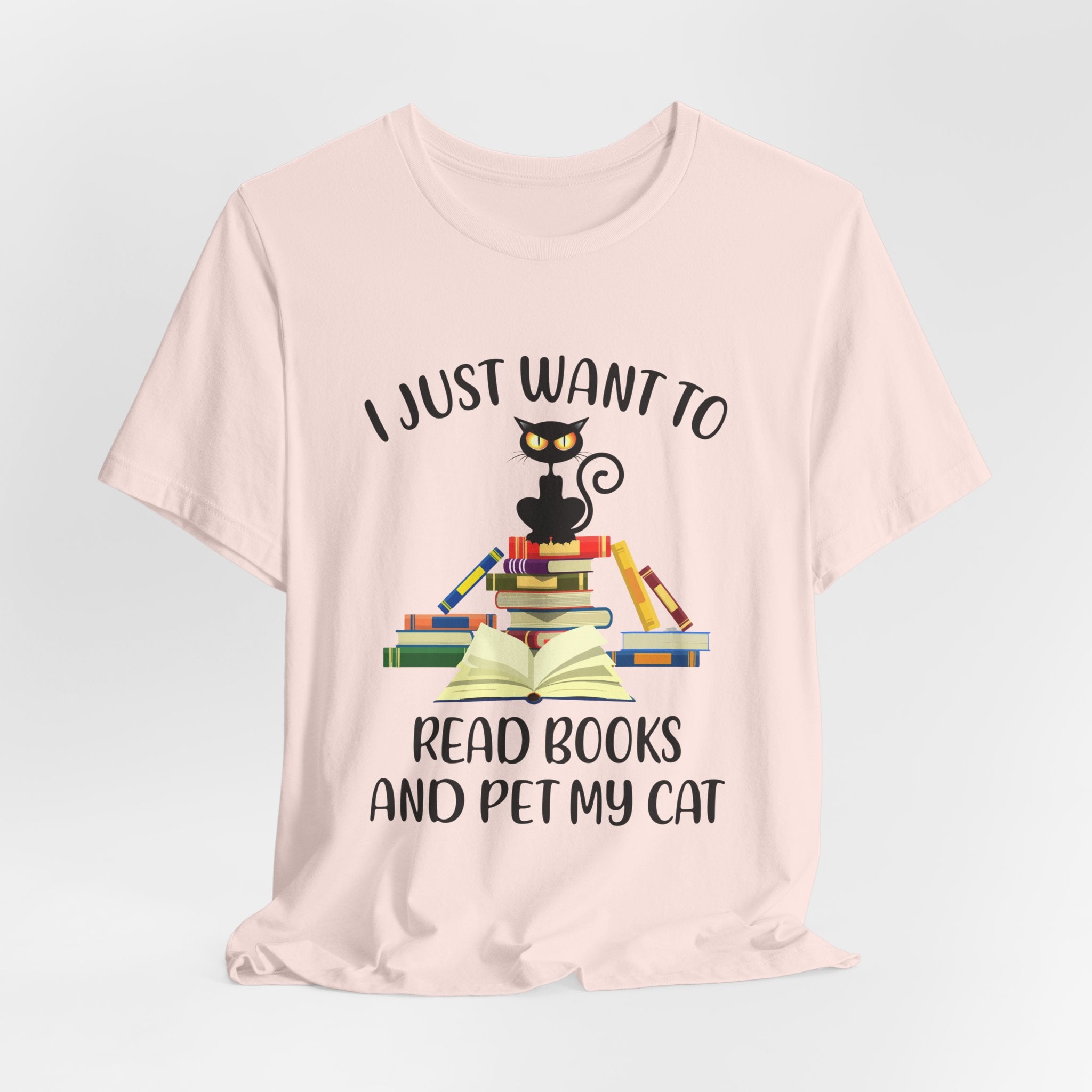I Just Want To Read Books T-Shirt | Cat Lover Gift