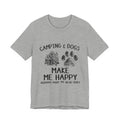 Camping & Dogs Make Me Happy T-Shirt | Dog Lover Gift