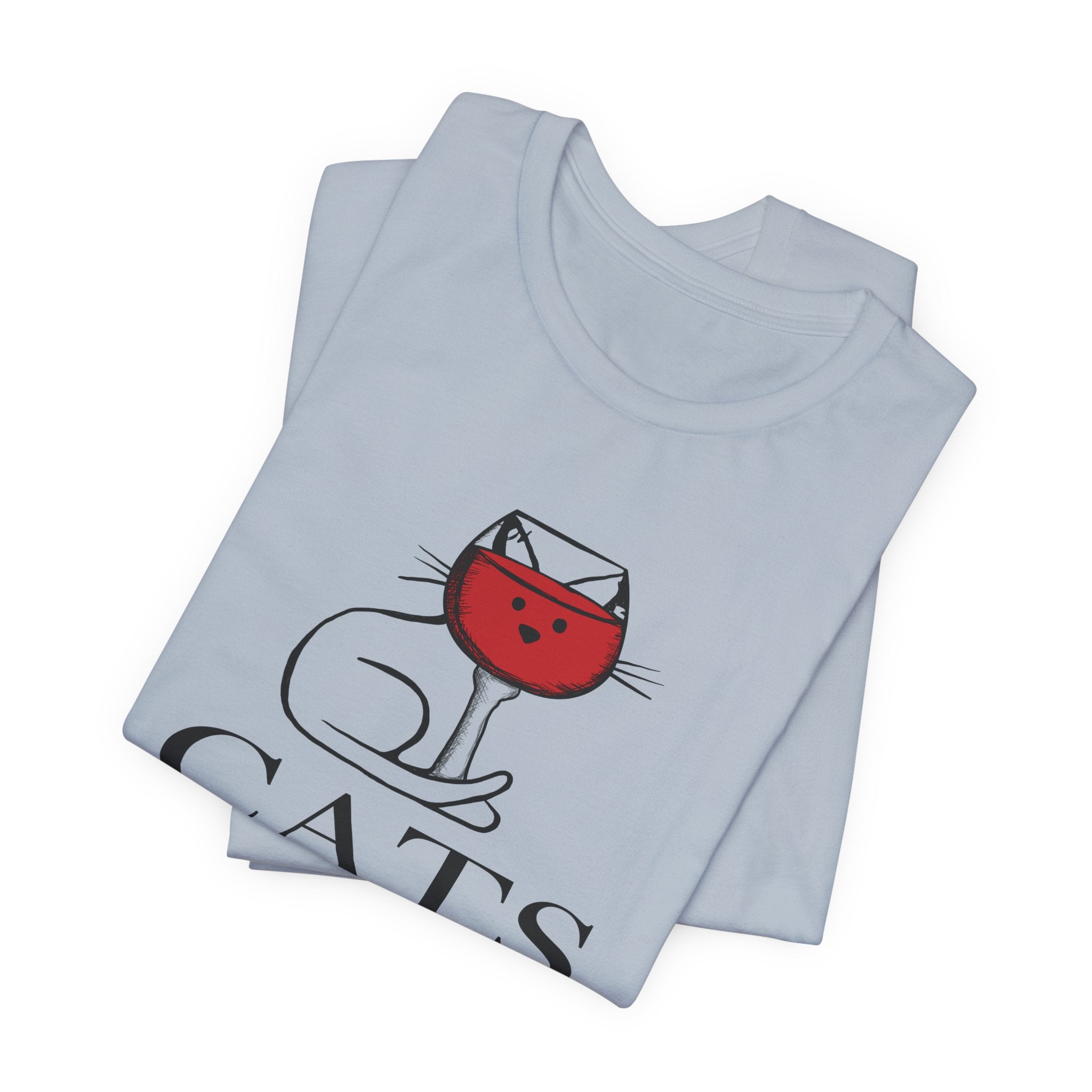 Cats And Wine Make Everything Fine T-Shirt | Cat Lover Gift
