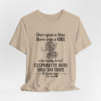 Girl Who Loved Elephants & Tattoos T-Shirt | Tattoo Lover Gift