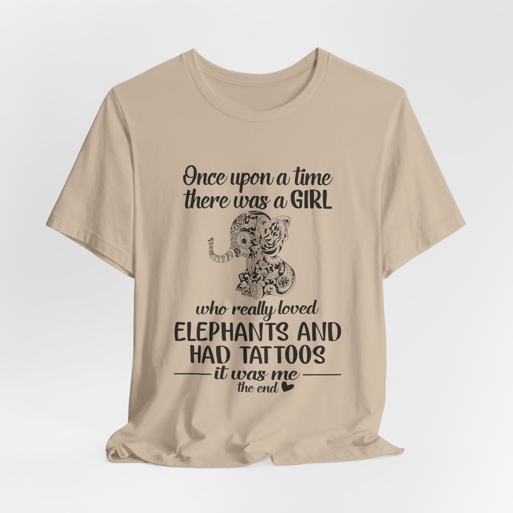 Girl Who Loved Elephants & Tattoos T-Shirt | Tattoo Lover Gift