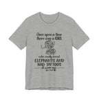 Girl Who Loved Elephants & Tattoos T-Shirt | Tattoo Lover Gift