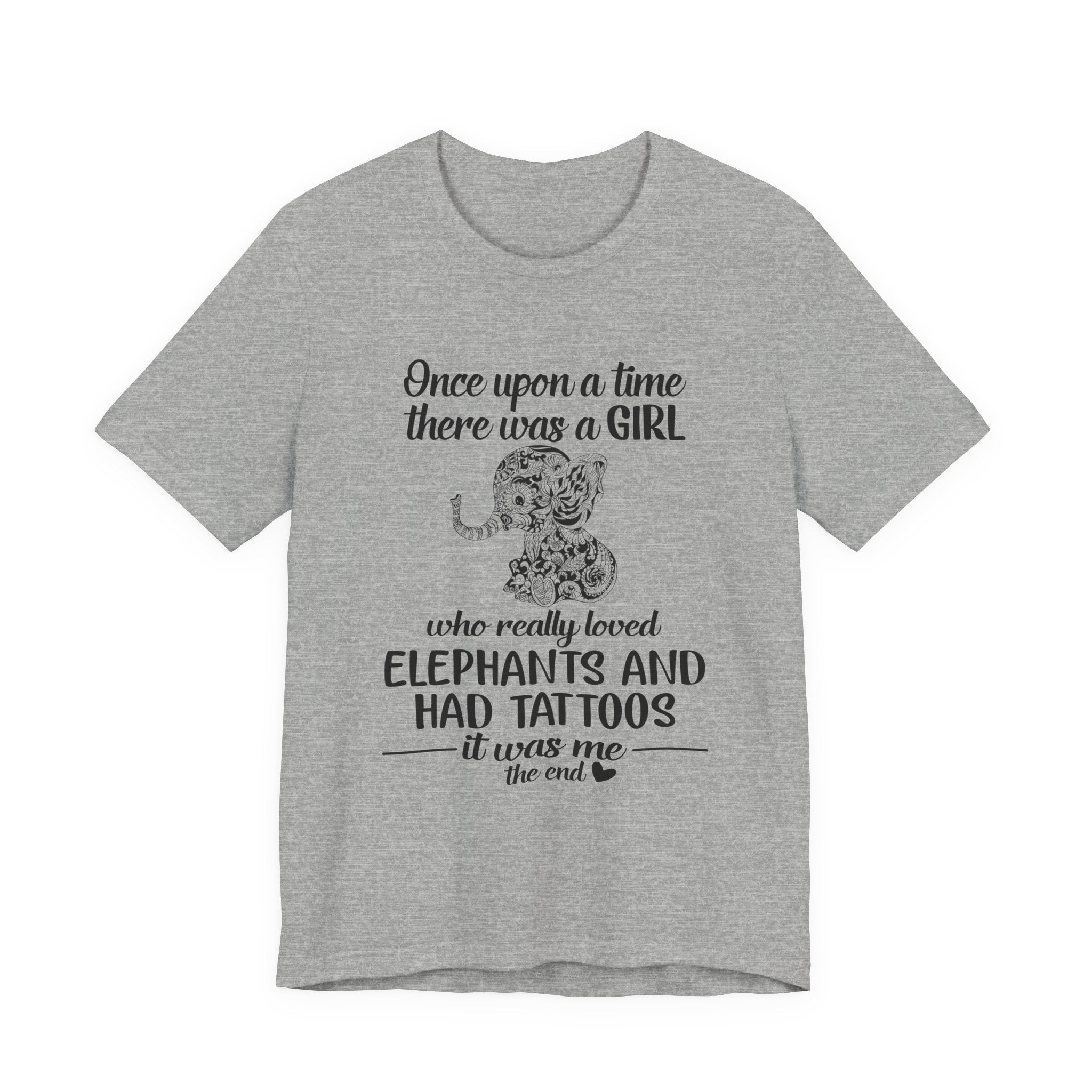Girl Who Loved Elephants & Tattoos T-Shirt | Tattoo Lover Gift